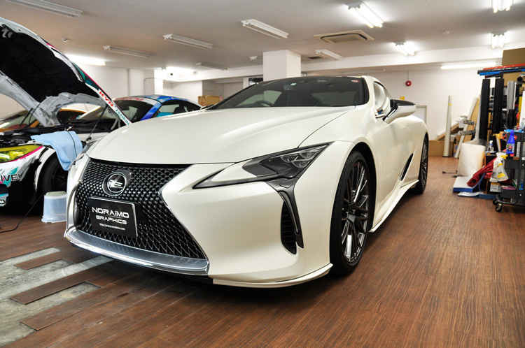 Lexus レクサス Lc500 フルラッピング施工 サテンパールホワイト 痛車なら のらいも工房